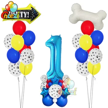 40pcs/Masse Hund Paw Latex Balloner 40 Tommer Antal Knogle Folie Helium-Ballon-års Fødselsdag Part Dekorationer Kids Legetøj, Baby Shower Globos 1009