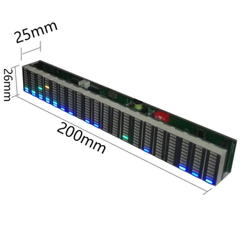 USB-5V eller 12V Stereo VU-Meter Indikator Musik Spectrum Analyzer 20 Segment LED-Niveau Display Ny