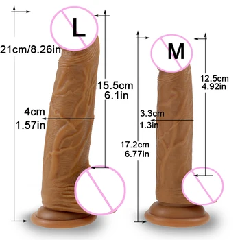 Realistisk Dildo i Blødt Materiale Enorm Stor Penis med sugekop sexlegetøj til Kvinde Female Strapon Onani sexlegetøj dildo 1058