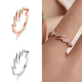 Yungqi Nye Kvindelige Ringe Smykker Kvinder Mode Justerbar Lyn Finger Ringe Gaver Til Piger Anillos Mujer Ring Smykker 1098