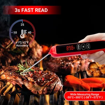 INKBIRD Vandtæt Digital Kød Termometer køkkenredskab BBQ Termometer Madlavning Tilbehør med 2 Prober Alarm for Grill Ovn