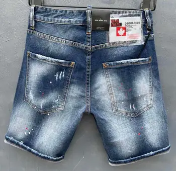 Nye DSQ2 Sommeren Mænds Korte Jeans Mode Afslappet Slank Høj Kvalitet Denim Shorts Tøj D965 1273