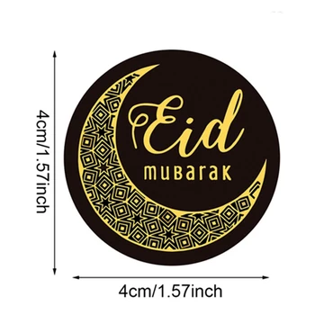 60pcs/set Eid Mubarak Dekoration Papir Mærkat Lable Tætning 4cm Gave Mærkat Islamiske Muslimske Mubarak Dekoration Ramadan Forsyninger 176