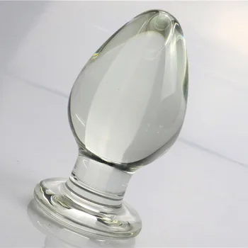 Glat Transparent Glas Anal Plug G-Spot Stimulator Anal Expander Vagina Kugle Anus Dilator Sexlegetøj Til Kvinde Glas Butt Plug 1975