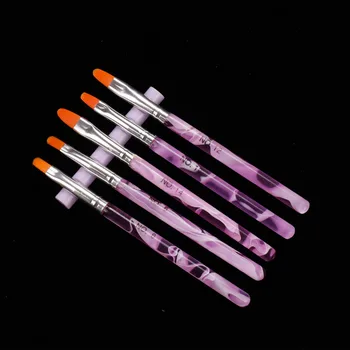 Negle Børste Rack 5 Net Plast Manicure Akryl UV Gel Børste Maleri Pen Displayer Crystal Nail Salon Holder Arrangørerne Stå 3300