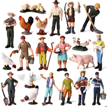1:25 landbrug Menneskelige Figur Arbejdstager Model Harpiks Miniature 3.5 2.8 3337