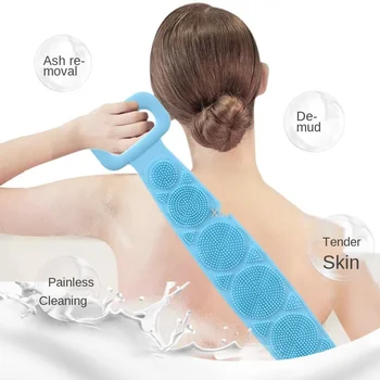 Silikone Badekar Krop Børste Blød krop Rub børste Body Exfoliating Massage For Krop Rengøring af Badeværelse Brusebad Rem 3742