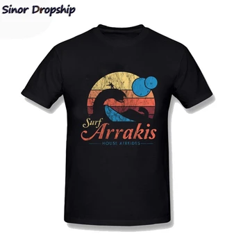 Voksen/Barn Besøge Arrakis Vintage Nødstedte Surfer Klit Sci Fi T-shirt Sort Kort Quick-tørring Trykt t-shirts Plus Størrelse 40