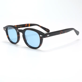 Johnny Depp LEMTOSH Polariserede Solbriller Mænd UV400 Retro Frame Acetat solbriller Brand Designer Briller Til mænd 4808