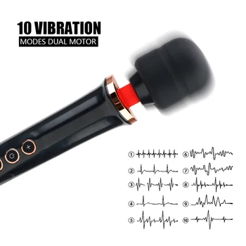 OLO Stor Magic Wand-Klitoris Stimulator Vibrator AV Stick Lesbiske Vagina Vibrator Body Massager 10 Frekvens Sex Legetøj til Kvinder 578