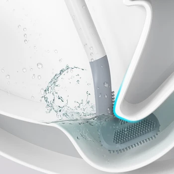 Golf Toilet Børste vægmonteret Rengøring af Værktøj Silikone Fleksible Børster Børste Badeværelse TOILET Tilbehør rensebørste værktøjer 5997