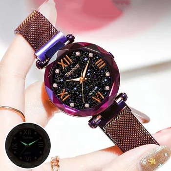 Magnetisk Kvinder Watch Sæt Stjernehimmel Damer Håndled Ure, Armbånd Box Relogio Feminino Reloj Mujer Rose Gold Watch 2020 6657