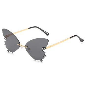 1 stk Butterfly Uindfattede Solbriller Kvinder Luksus Brand Designer Mode Overdimensionerede Steampunk Solbriller Vintage Brillerne UV400 6977