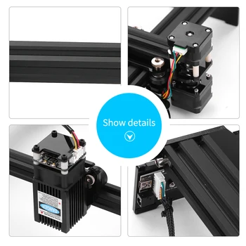 20W Professionel Mini Desktop Laser Engraver Gravering Cutter Maskine Bærbare DIY Printer for Træ, Plast, Bambus Læder 76104