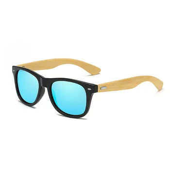 Klassisk Bambus Træ Solbriller Brand Design for Mænd, Kvinder Belægning Spejl solbriller Mode Solbrille Retro Briller UV400 Nuancer 7658