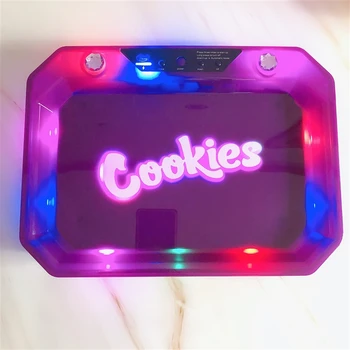2021 Cookies LED rullende ukrudt skuffe stemmestyring 7 farver prerolled leddene for rullende papir ukrudt tobak Cigaret tilbehør 8708