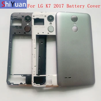 Batteri Cover bagpanel Boliger Tilbage Tilfældet For LG K7 2017 X230 Batteri Dæksel Bag Ramme med Logo 885