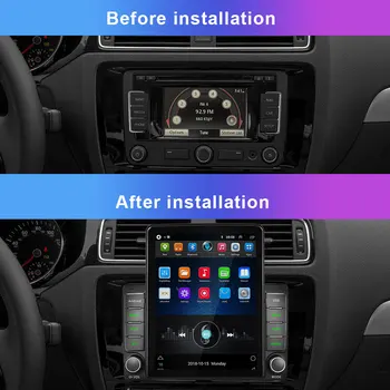 Podofo Android 10 2Din GPS bilstereo 2.5 D RDS FM-AHD/CVBS Cam For Universal Kia Nissan, Toyota, VW Hyundai Bil, Multimedie-Afspiller 9102