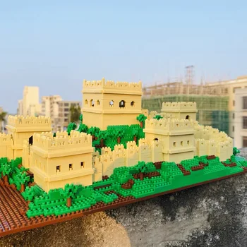 Den Store Mur byggesten Kinesiske Berømte Arkitektur, Micro Mursten 3D-Model Diamond Blok Legetøj Til Børne Fødselsdag Gaver 999