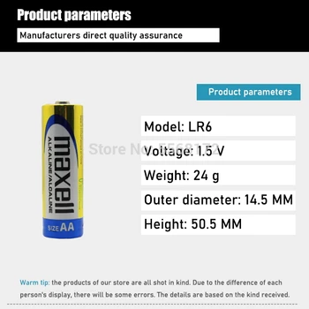 2pc 1,5 V LR6 AA Alkaline Batteri Oprindelige maxell For Elektrisk tandbørste Toy Lommelygte Mus ur Tør Primære Batteri 10247