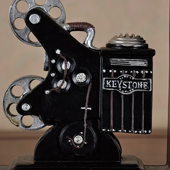 Retro Kamera Bookend Film Projektor, Sort Sølv Collector ' s Projekt Kreative Reol Vintage Smykker Undersøgelse Værelse Undersøgelse Ho