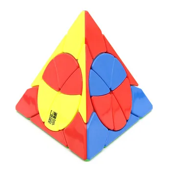 YJ 3x3 Blomst Pyramide Mærkeligt-form Magic Cube Hastighed Puslespil Uddannelse Profissional Børns Tårn Form Terninger Legetøj 104516