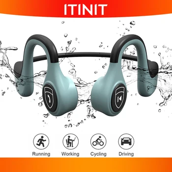 ITINIT E21 Bone Conduction Hovedtelefoner Trådløse Bluetooth-5.0 Sport Udendørs Headset Sweatproof håndfri Med Mic Øretelefon 10577