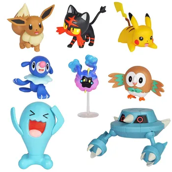 Pokemon Detektiv Pikachu Kamp Indsamler Sæt af 8 Model Dekorationer Legetøj for Børn til Jul, Fødselsdag, Gave Handling Toy Tal 10619