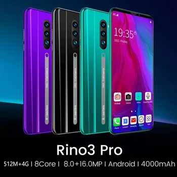 Rino3 Pro 5.8 Tommer Skærm Telefon Dråbe Vand High Definition Skærm 8MP+16MP 8 Core 4000mAh Mobiltelefon 106746