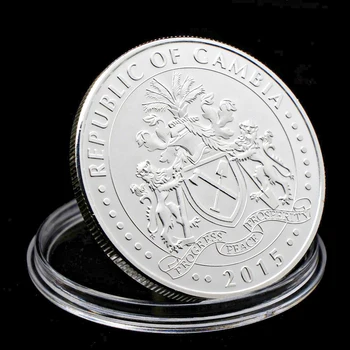 Sølv Forgyldt Gambiske Naturlige Treasumres Westem Red Colobus Abe Medalje Souvenir-Mønt Dyr Collectible Mønter Gave 1071