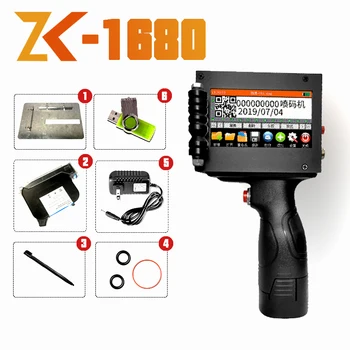 ZK1680 Touch Inkjet Bærbare Hånd Jet Håndholdte Printer Til Logo/ Udløbsdato/Batch-Kode/Serienummer/Label/Barcode/QR-Kode 1078