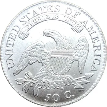 1812 Usa 50 Cent ½ Dollar Frihed Eagle Udjævnede Bust Halv Dollar Cupronickel Forgyldt Sølv Hvid Kopi Mønt 11167