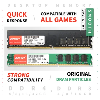 ZENFAST DDR3 DDR4 4GB 8GB 16GB 32GB Memoria Ram 1333 til 1600 2133 2400 2666MHz Hukommelse Desktop-Dimm-Computer 11558