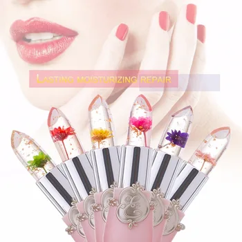 Bærbare Temperatur Ændre Farve Læift, Lip Stick Makeup Af Fugtighedscreme Vandtæt Langvarig Jelly Blomst Gennemsigtig 116824