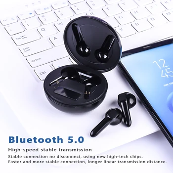 DODOCASE PRO 9S Bluetooth-5.0 Hovedtelefoner Trådløse Hovedtelefoner Stereo Headset sport Earbuds med opladning kasse for alle smartphone