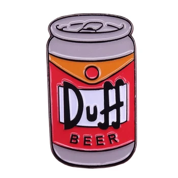 Duff beer emalje pin øl dåser broche tegnefilm smykker 122637