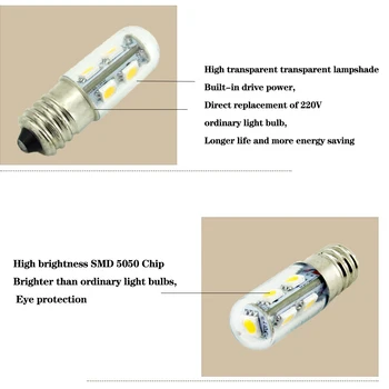 Mini-E14 LED Pære Køleskab Lys SMD5050 1.5 W Køleskab, Mikrobølgeovn Emhætte Nat Tabel symaskine LED Lampe 126117