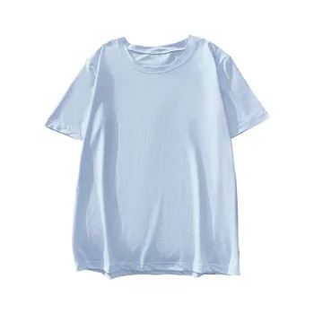 Kvinders T_Shirts Nye Mode Solid Farve Casual Korte Ærmer Pack T-Shirts, Sommer Åndbar Tee Overdele Tøj solid 128057