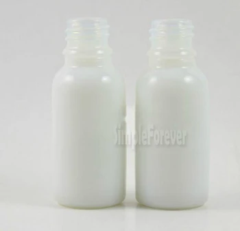 1000pcs 30 ml Pearl White Æterisk Olie Flaske / Glas Flasker / Dropper Emtpy Flasker / Sølv Aluminium Cap / Serum Flasker