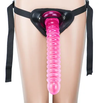 Stor Spiral Dildo Special-Formede Transparente Penis-Anal Plug for Kvinde Mand Onani Voksen Leverancer Butik 13191