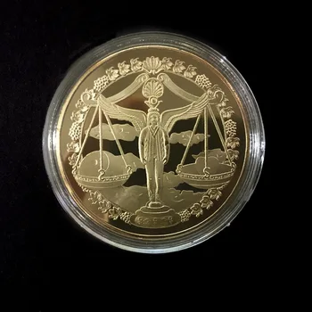 Libra Erindringsmønt Tolv Konstellation Heldig Guld Mønt 13329