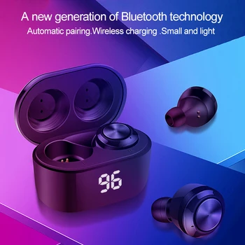 TWS Bluetooth-kompatible Hovedtelefoner Med Mikrofon Touch Kontrol, Trådløse Hovedtelefoner, Mini-I-øret Øretelefoner Sport Kører Heasets 13417