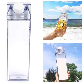 1000ml Stor Kapacitet Gennemsigtig Plastik vandflaske Bærbare Holdbar Vand Flaske Mælk, Juice Flaske 13853