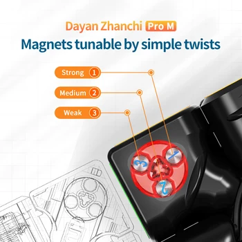 Dayan Zhanchi Pro M 3x3 Magnetiske Cube Magic 3x3x3 Terning Puslespil Hastighed-cube Pædagogisk Legetøj Gaver Til Børn 143699
