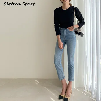 Jeans Damer Elegante Mode Bukser Kvindelige Høj Talje Bred Ben Y2K Æstetiske Vintage Tøj koreansk Stil Baggy Denim Kvinder 2021 143951