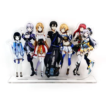 Sværdet Kunst Online SAO Kirito Asuna gruppe HM akryl står figur model tallerkenholder topper animationsfilm