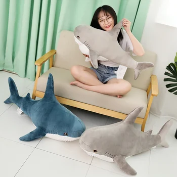 15-140 cm Simulering Haj Plys Legetøj Bløde Fyld Ocean Animal Haj Komfortabel Pude Sofa Pude Dukke Børn Fødselsdag Gaver 16264