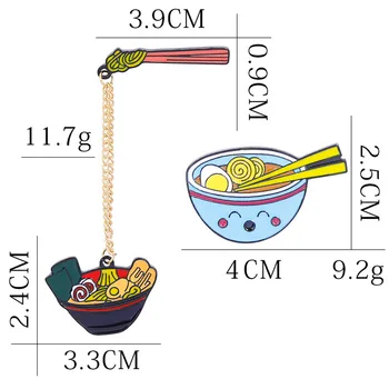Tegnefilm Ramen Sushi Emalje Pins Japan mad Revers pin-Asian Noodle Soup Emalje Pin-Brocher til Kvinder, Mænd og Hvidguld Smykker Gaver 164838