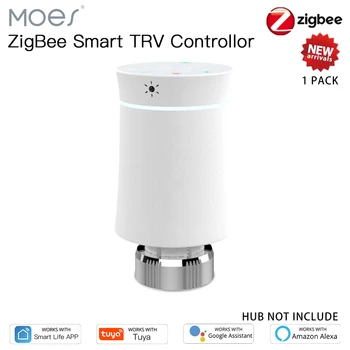 Moes Tuya ZigBee3.0 Nye Radiator Aktuatoren Ventil Smart Programmerbar Termostat Varmelegeme Temperatur TRV Alexa Voice Control