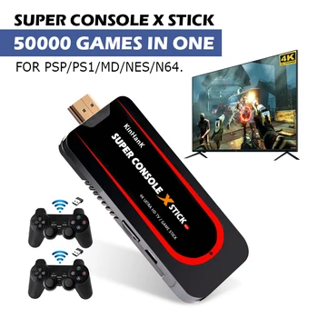 Retro Video Game Console Super Konsol X Stick 4K HD-Skærm på TV, Projektor Skærm Bygge-50000 Klassiske Spil Til PS1/DC/N64